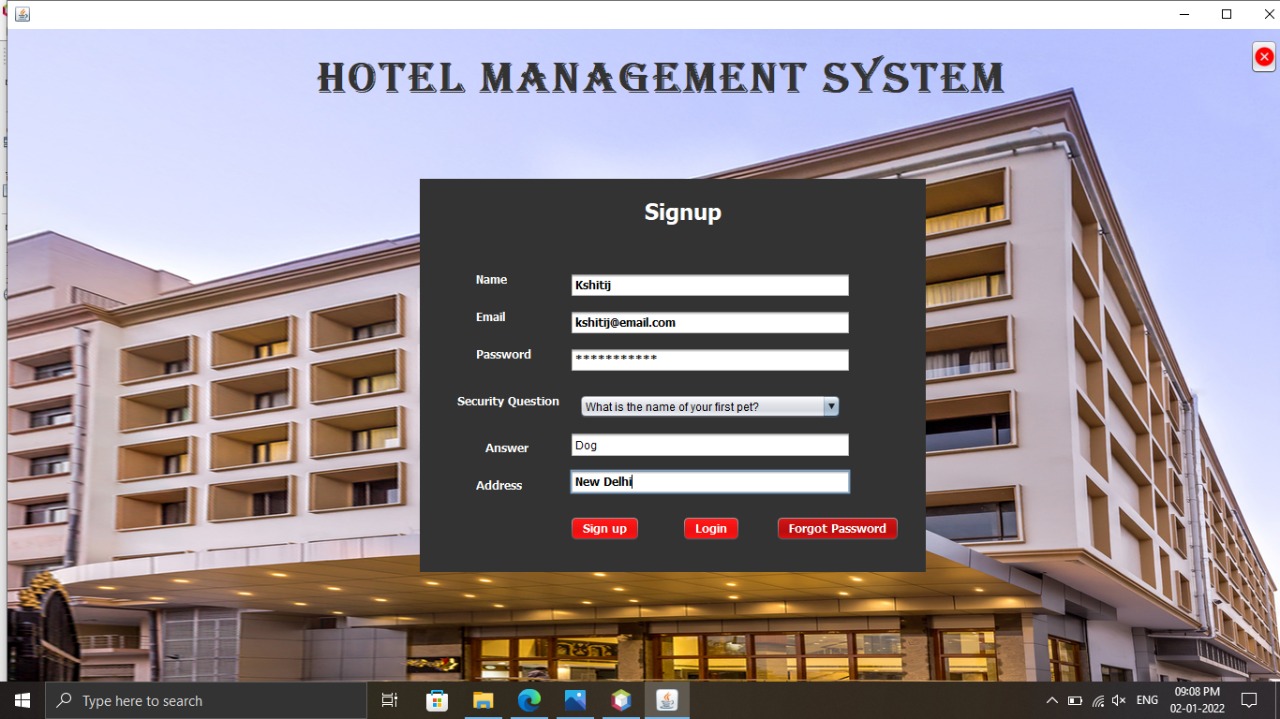 GitHub - KshitijSh-2604/JavaCollegeProject: Fully functional Hotel ...