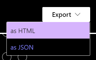 Export button with hover color