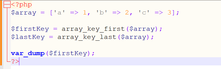 PHP array_key_first() and array_key_last() not highlighted blue · Issue ...