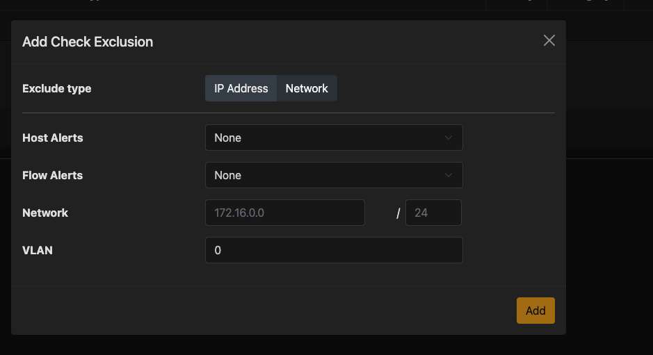 Network Range Exclusion