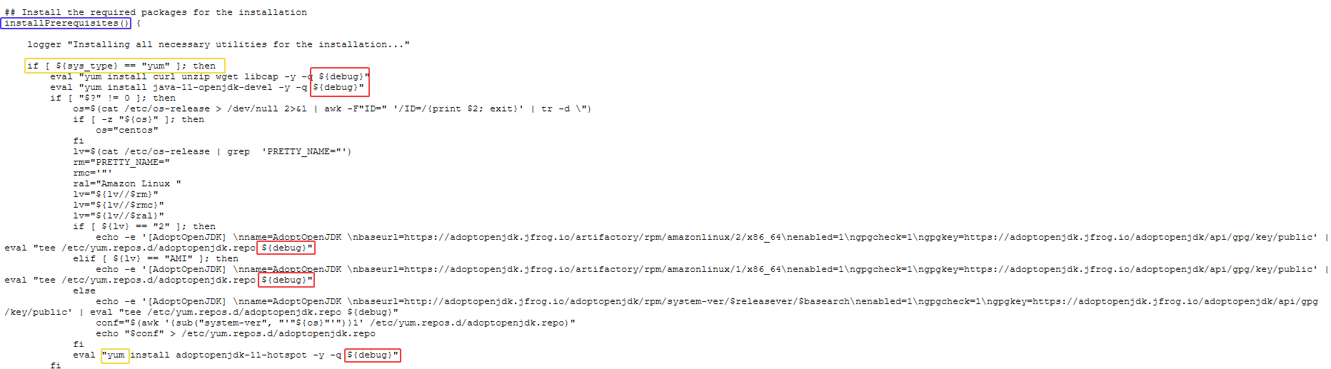  feature request reduce eval usage in bash unattended installation