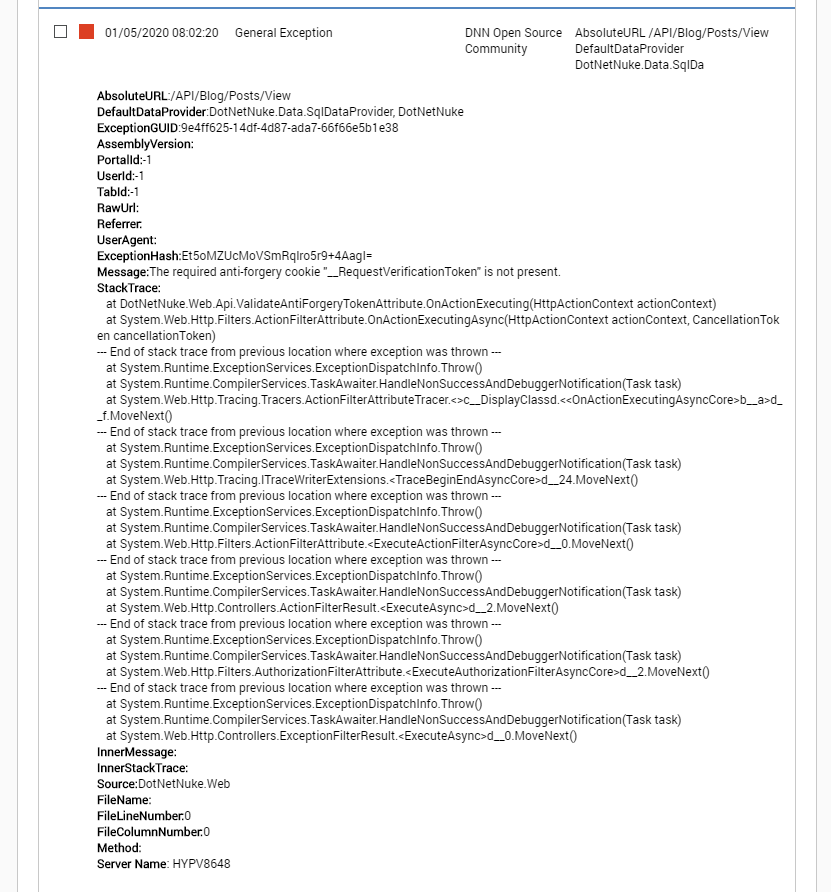 The required anti-forgery cookie 