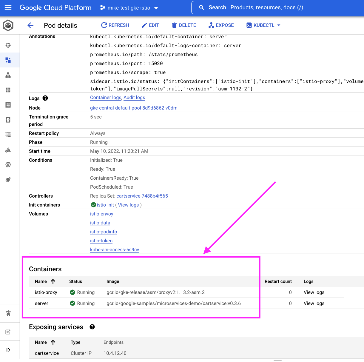 Testing out Anthos Service Mesh Quickstart · GitHub