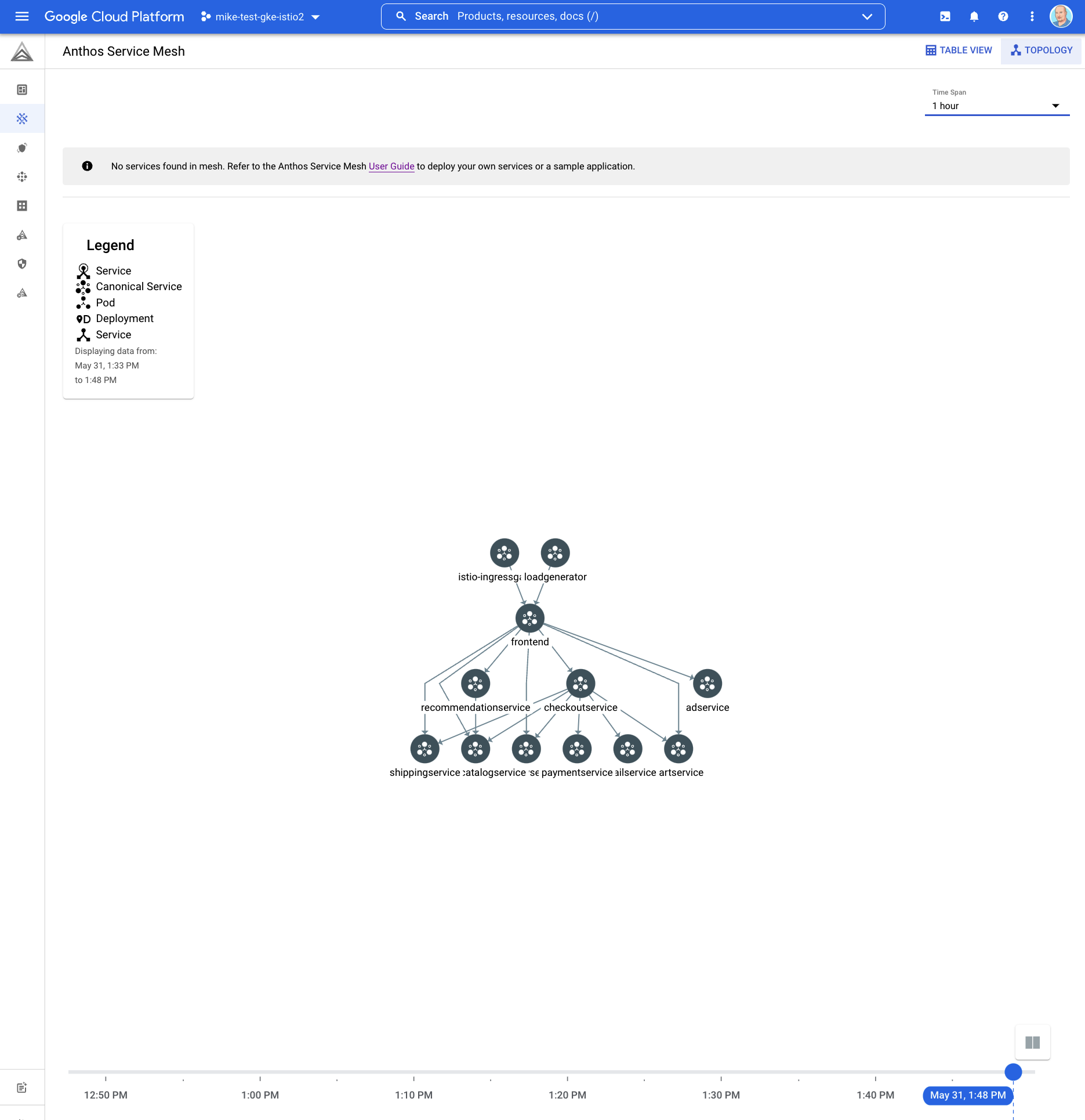Testing out Anthos Service Mesh Quickstart · GitHub