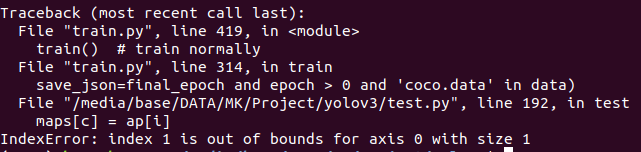 IndexError · Issue #508 · ultralytics/yolov3 · GitHub