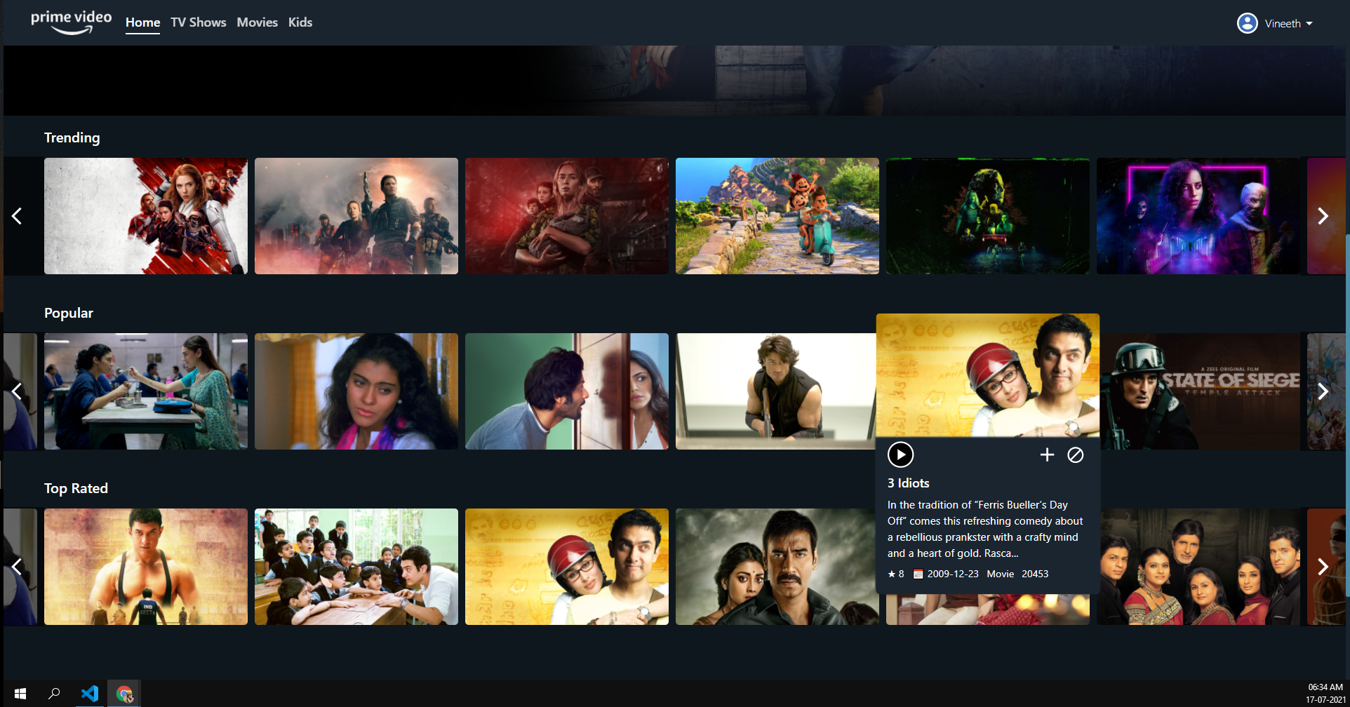 GitHub - vineethpawar/amazon-prime-react: Amazon prime made with React ...