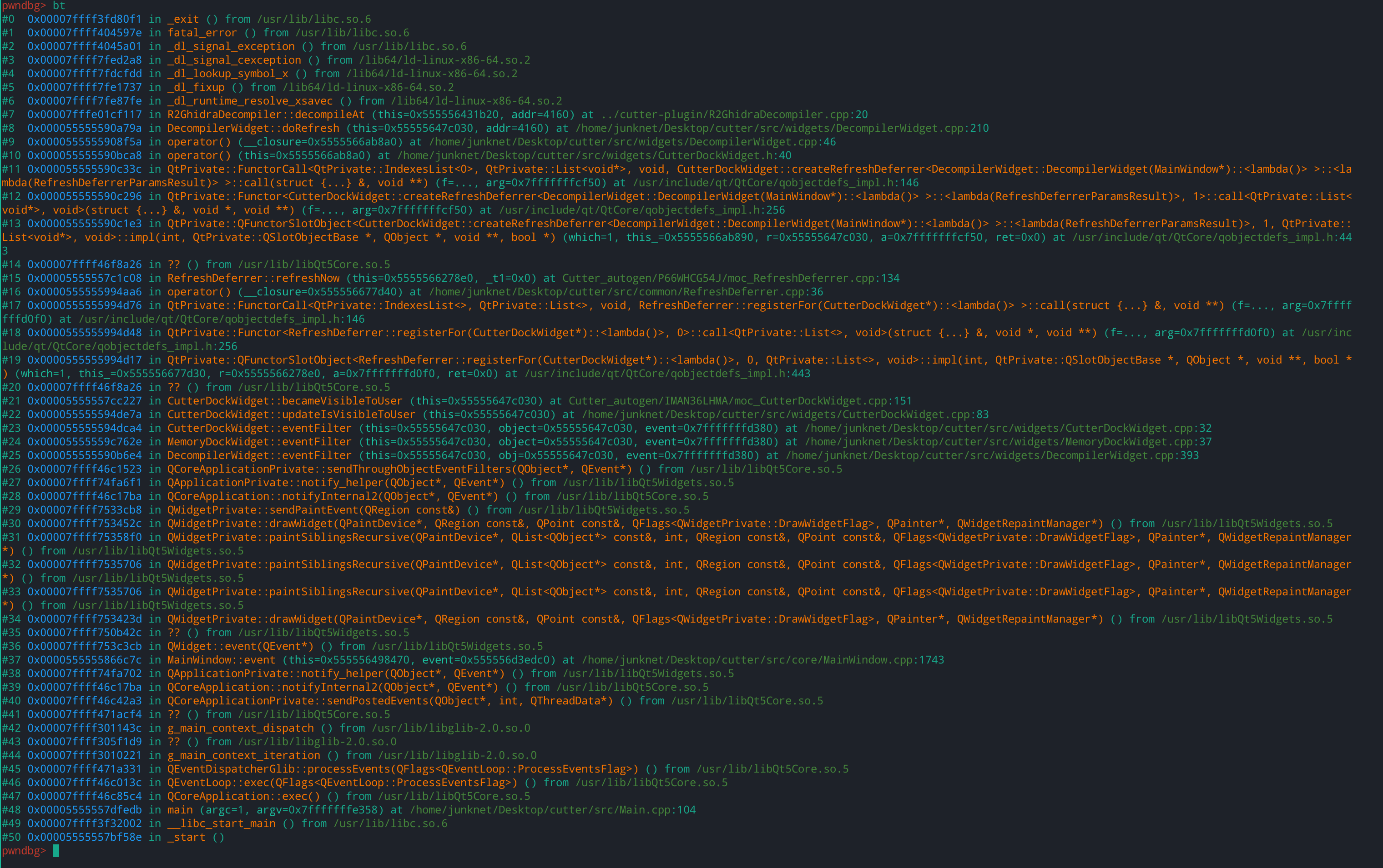 Crash · Issue #2326 · rizinorg/cutter · GitHub