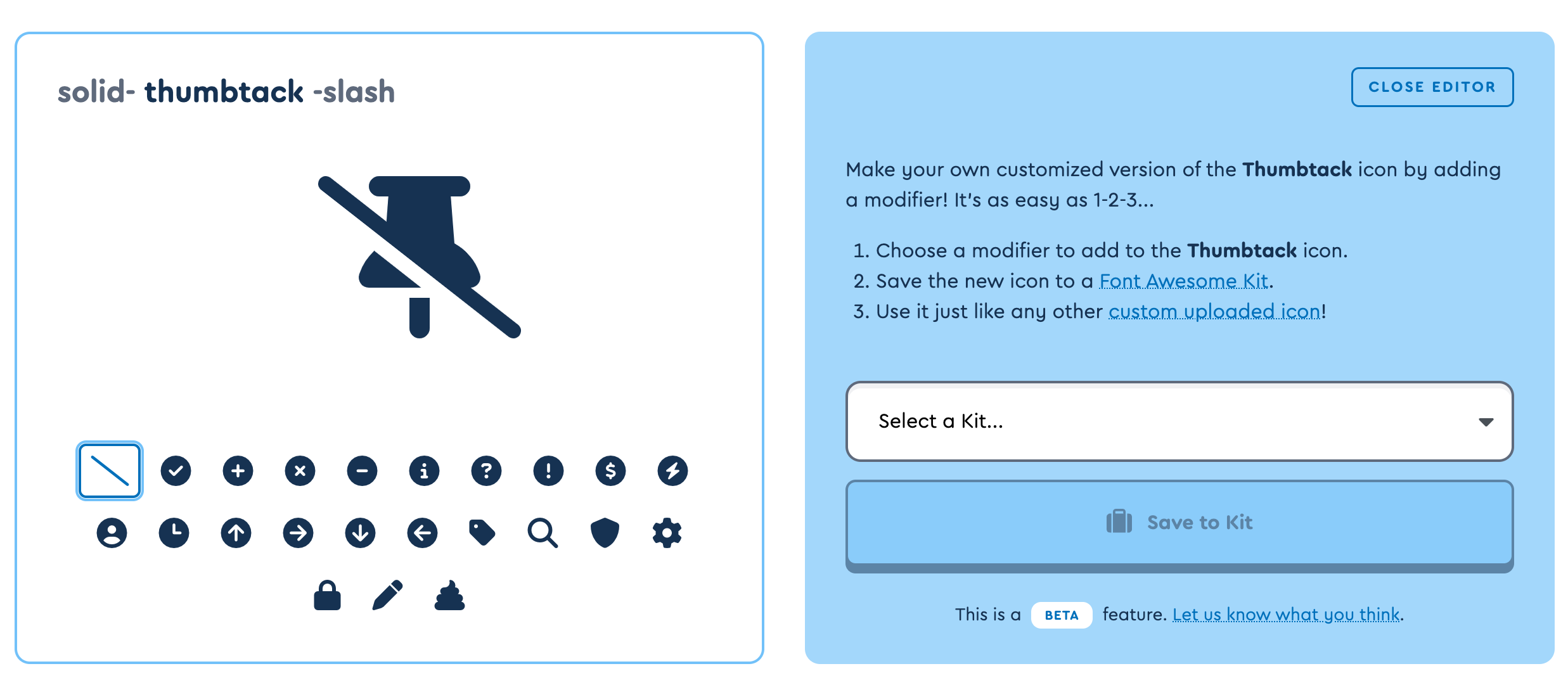 Icon request thumbtack with slash,about fortawesome/fontawesome