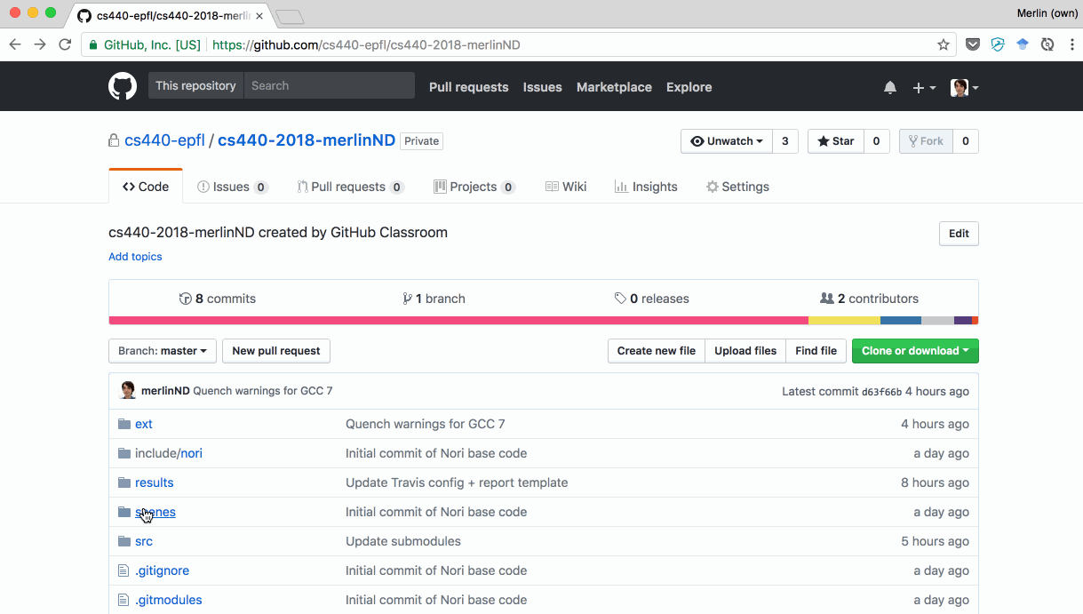 Screencap of the submission link process