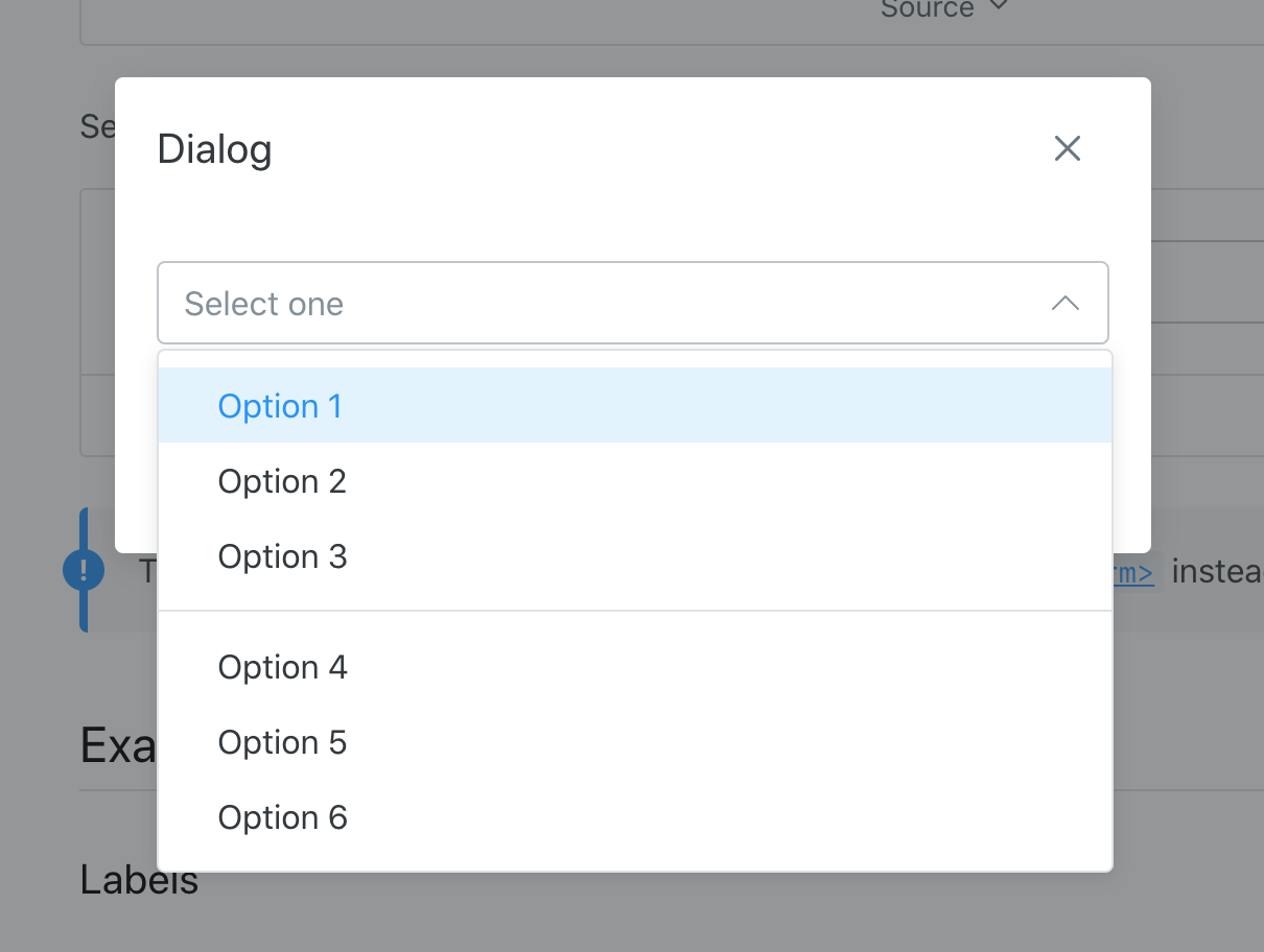 Dropdown on a Dialog · Issue 179 · shoelacestyle/shoelace · GitHub