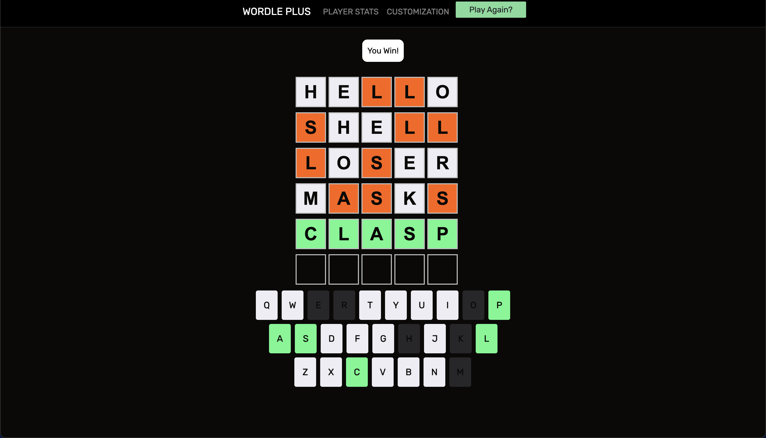 GitHub - Atharva404/Wordle-Plus: Recreation of Wordle with extra features!