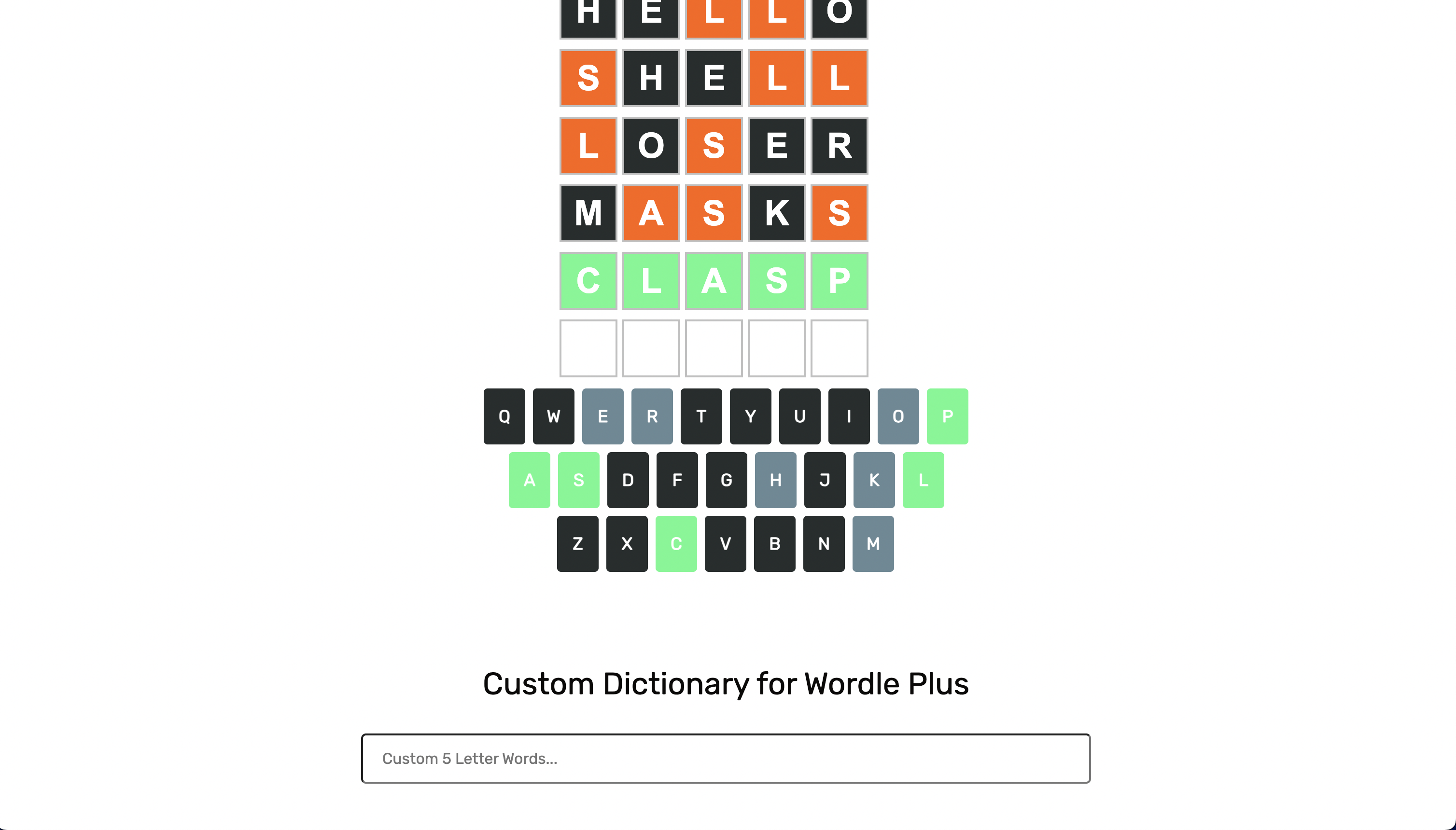 GitHub - Atharva404/Wordle-Plus: Recreation of Wordle with extra features!