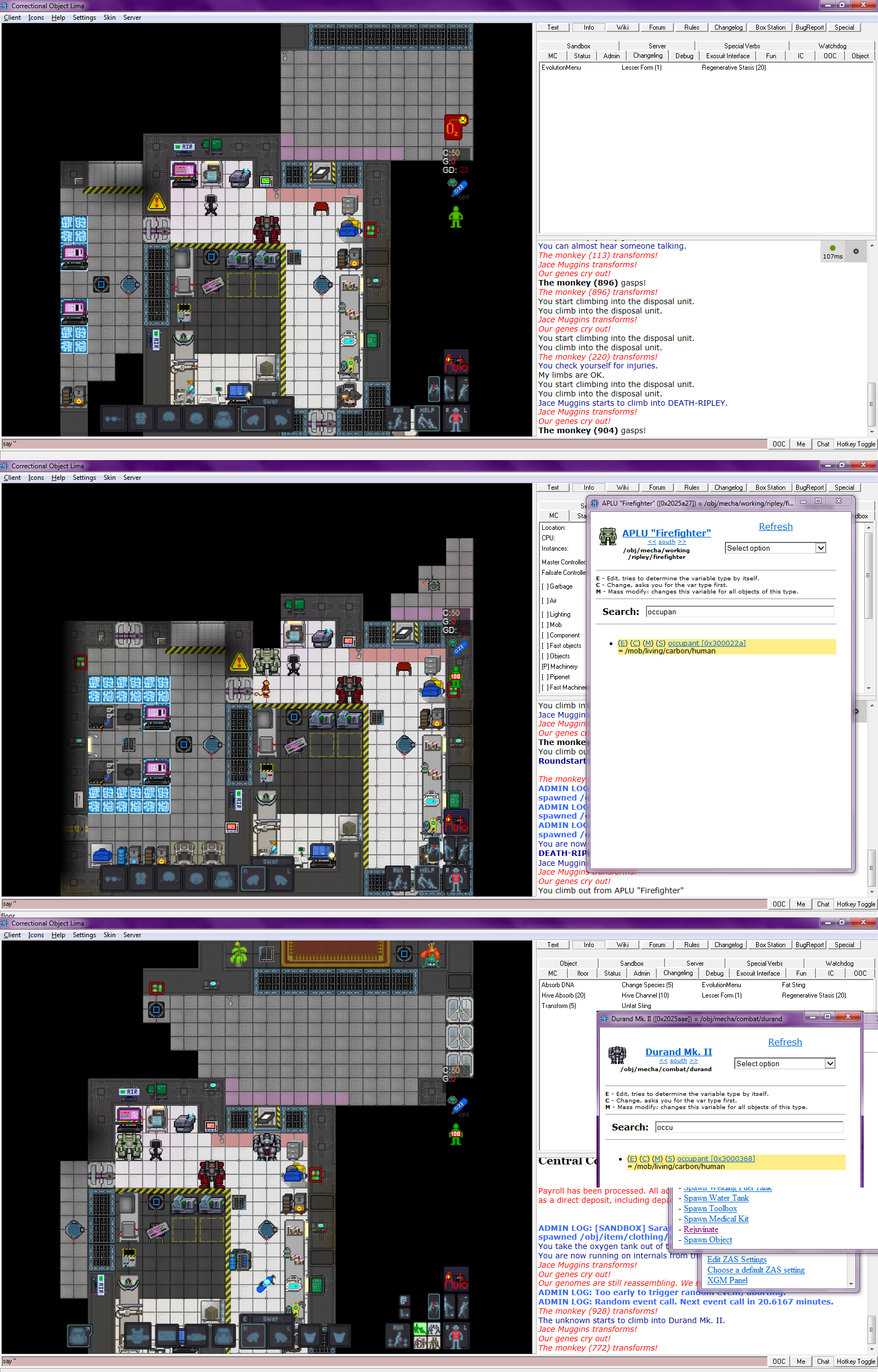 lesser transform mechs duplicates old body auto-exit on move