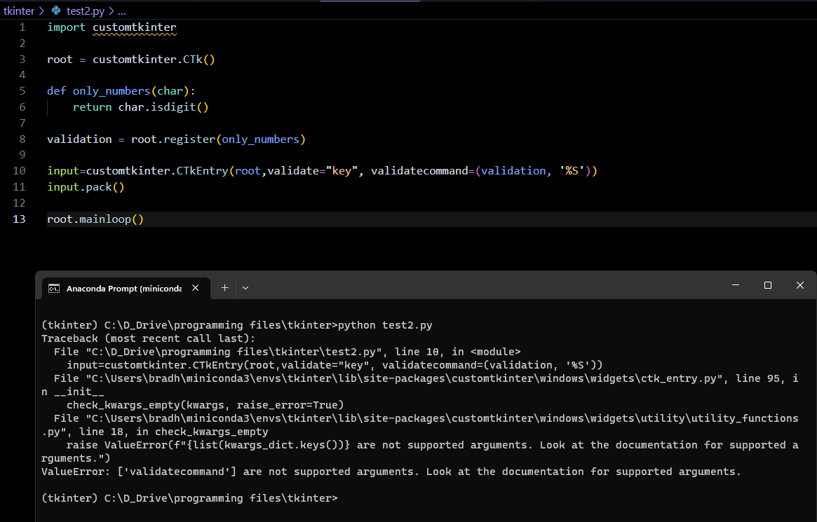 CtkEntry input validation · TomSchimansky CustomTkinter · Discussion ...