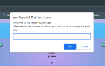 GitHub - paulfitzpatrick85/CI-Portfolio-Project-2: Macro Tracker web app