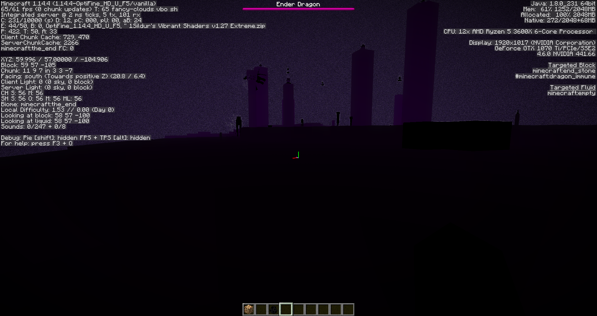Entering a world while in a dimension doesn't load shaderpacks ...