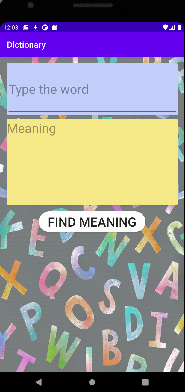 GitHub - nidhivanjare/Dictionary: This is a dictionary app in android ...