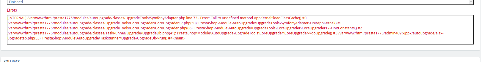 Autoupgrade - Error during upgrade to develop · Issue #25276 ...
