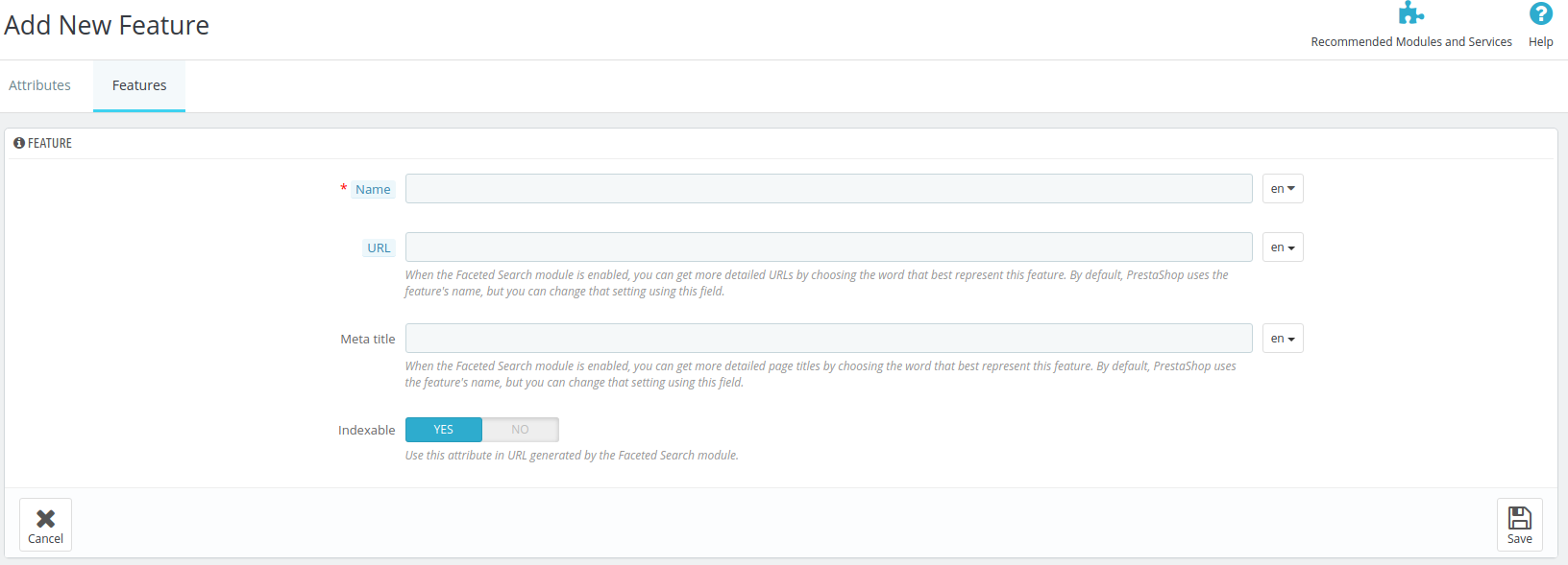 Missing fields in Add new Feature in BO · Issue #21546 · PrestaShop ...