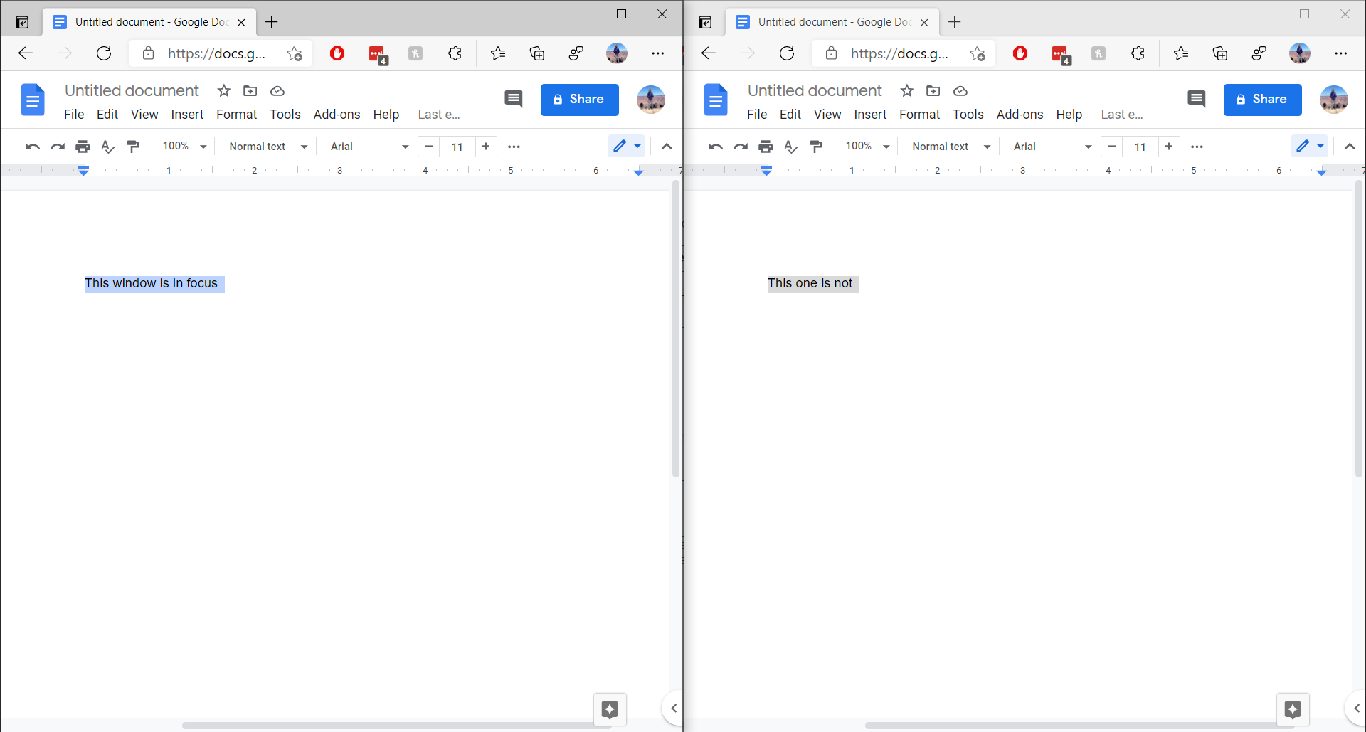 [Feature request] Change highlight color to grey when app is not in