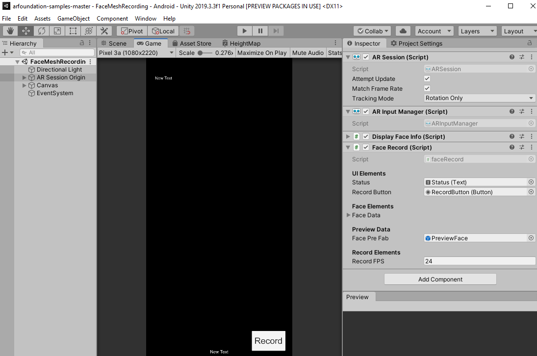 Keep Getting Null Objects At Runtime On Android Issue 461 Unity Technologies Arfoundation Samples Github