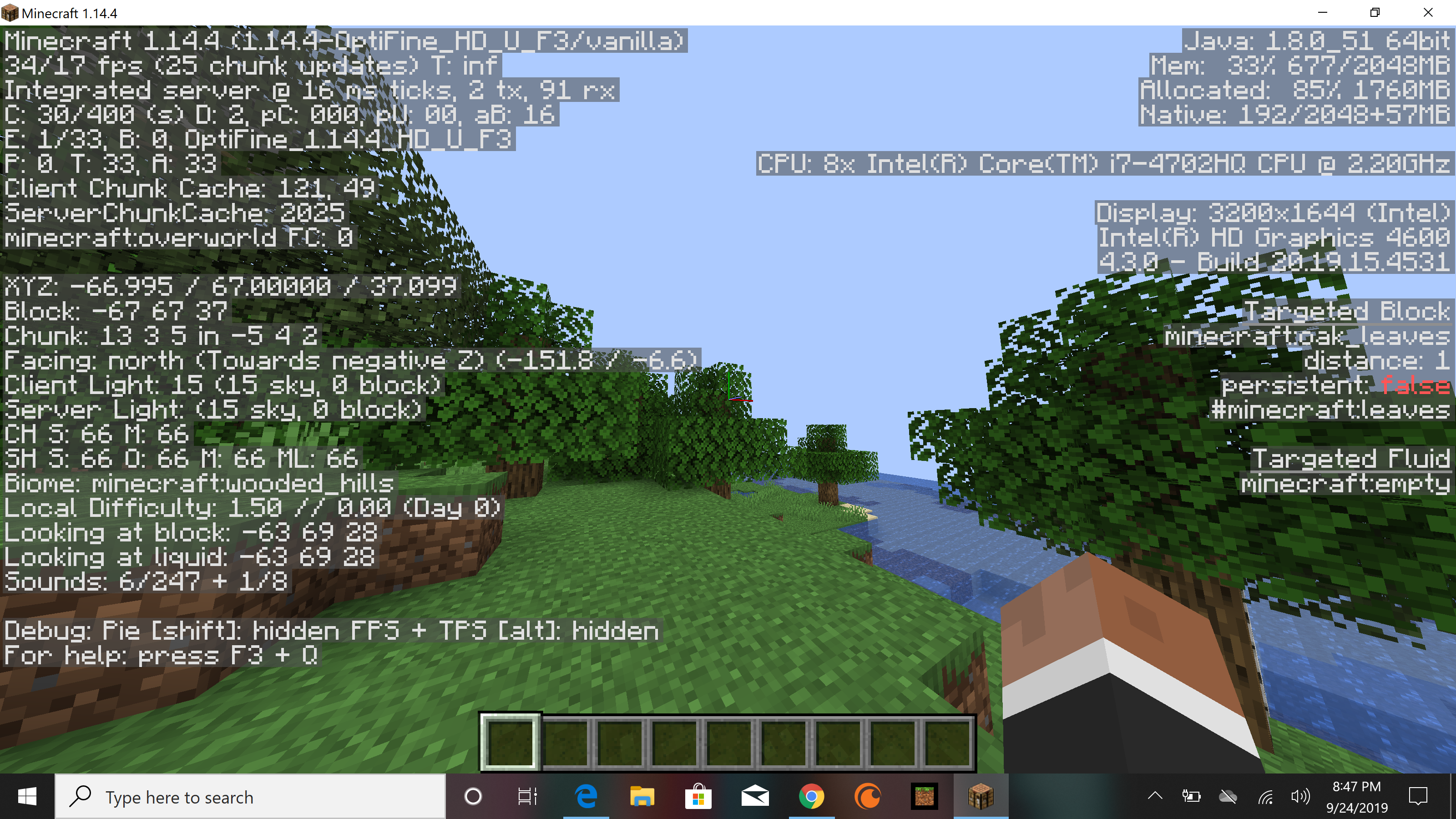 Help Optifine 1 14 4 Hd U F3 Is Running Way Worse Than Vanilla Optifine