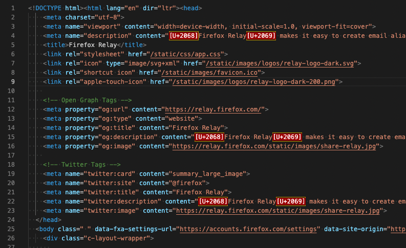 Potentially unsafe chars in HTML output · Issue #1467 · mozilla/fx ...