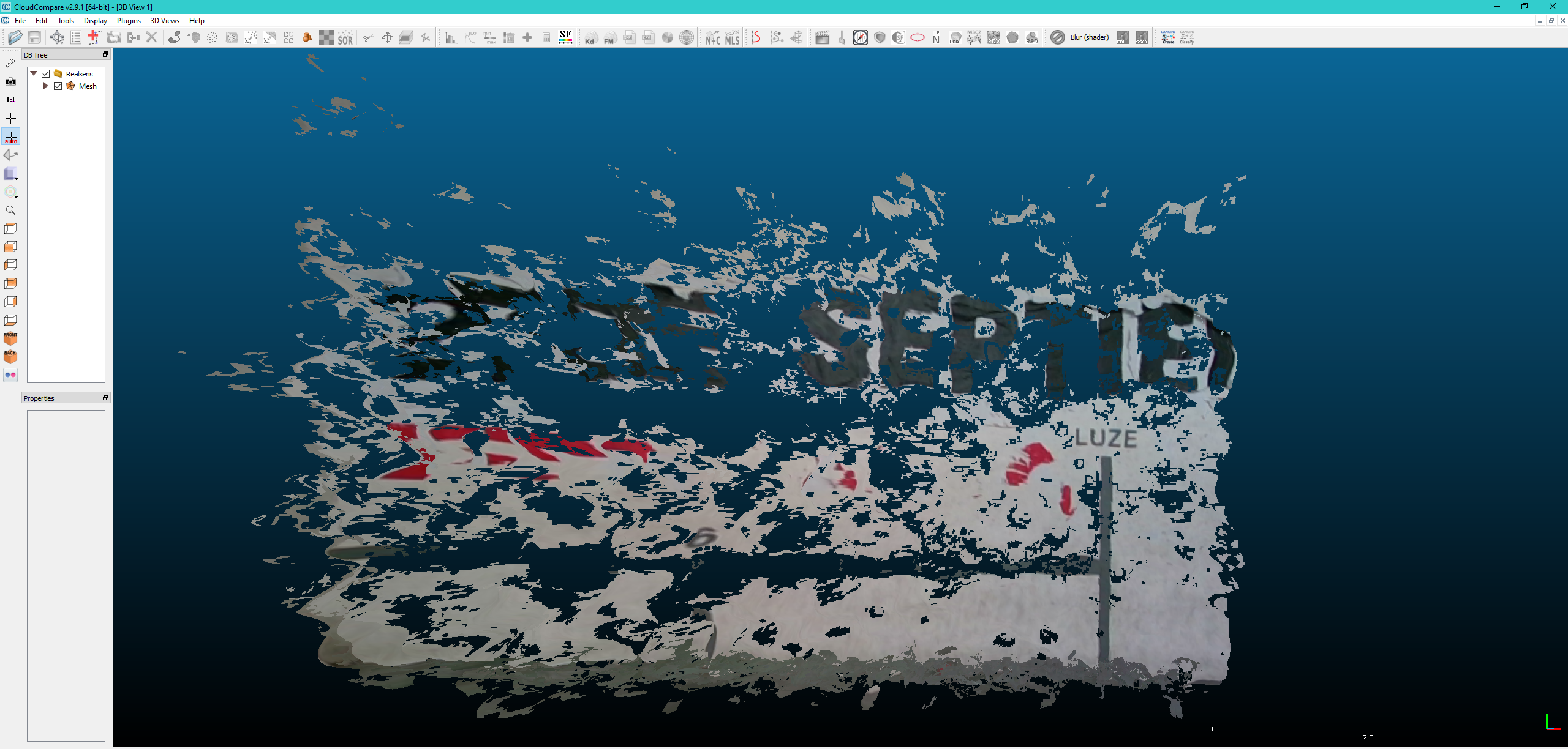 Differences between Realsense viewer's 3D and the corresponding ply ...