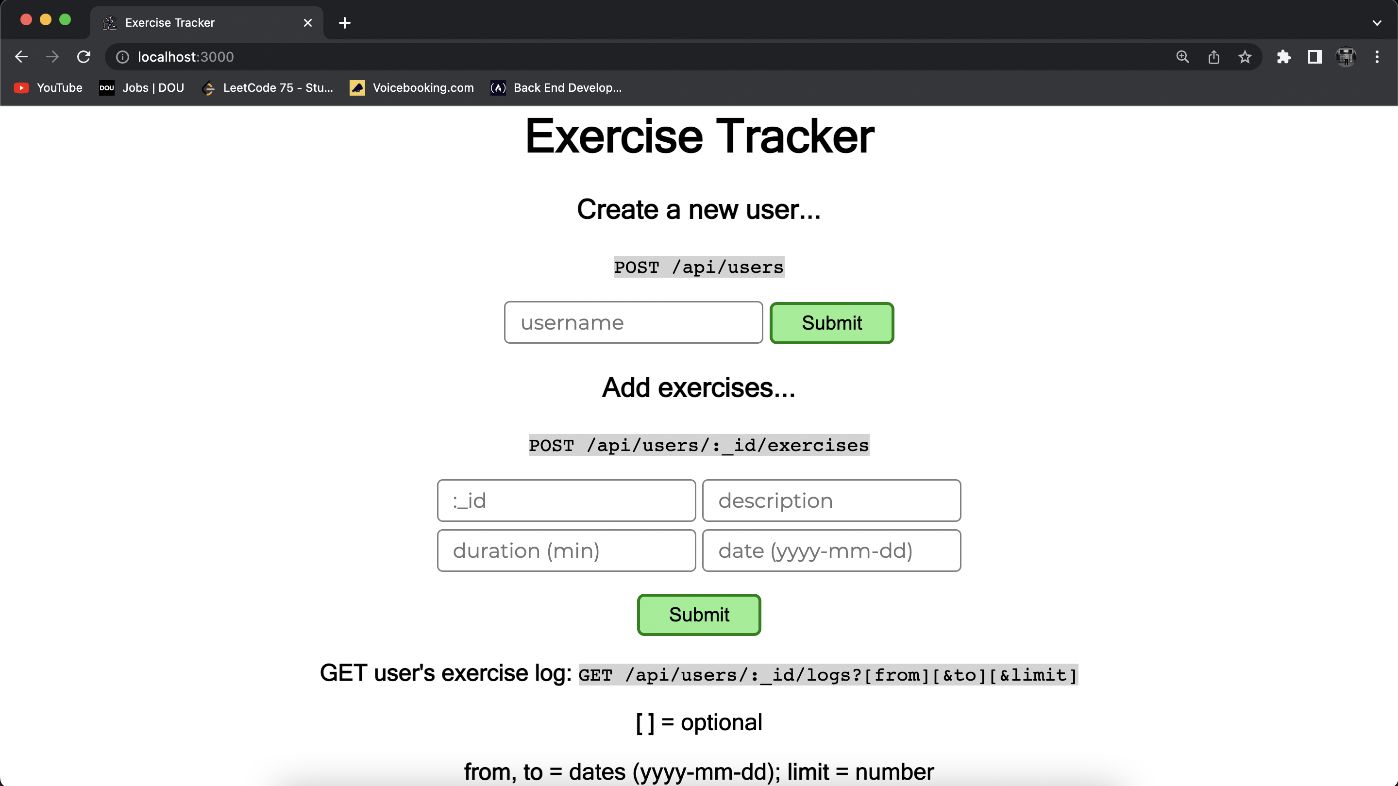 GitHub Programmer00777/exercisetracker