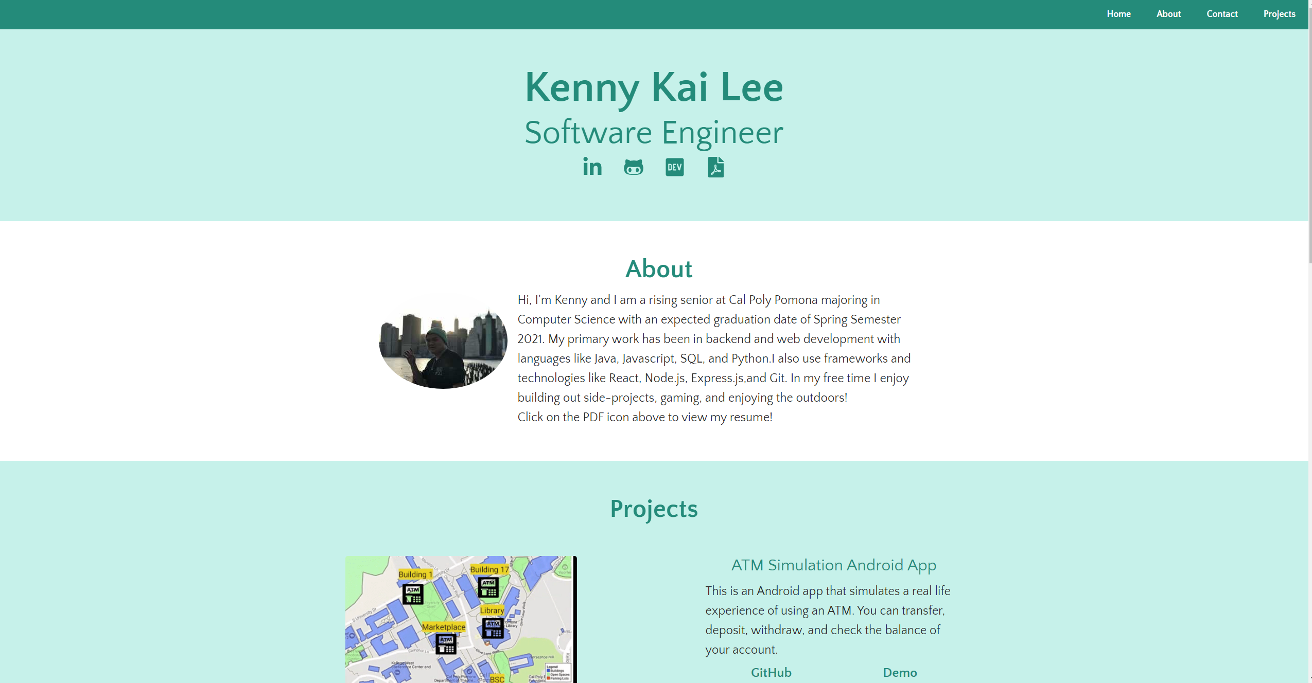 GitHub - kennyklee123/personal-website-v1: My personal website made ...