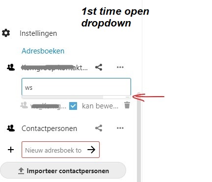 contacts--1st open
