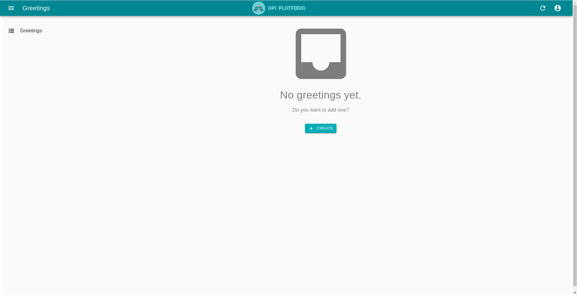 The empty state is not displayed in the list page when there are no ...