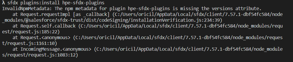 SFDX Plugin Install can't find the Package in the Private NPM (We are ...