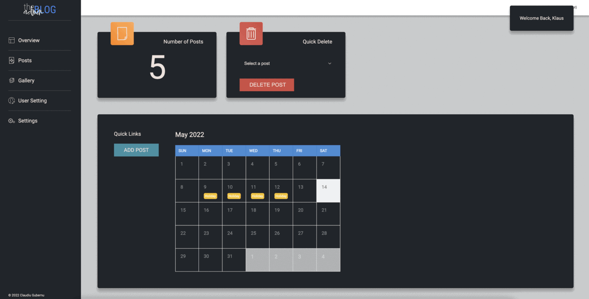 GitHub - claudiugubernu/The-K-Blog: A fully functional CMS for a ...