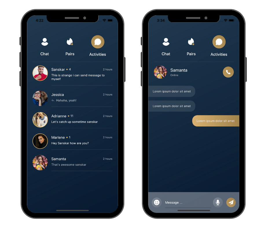 Tinder Gold redesign for a dating app made with Flutter