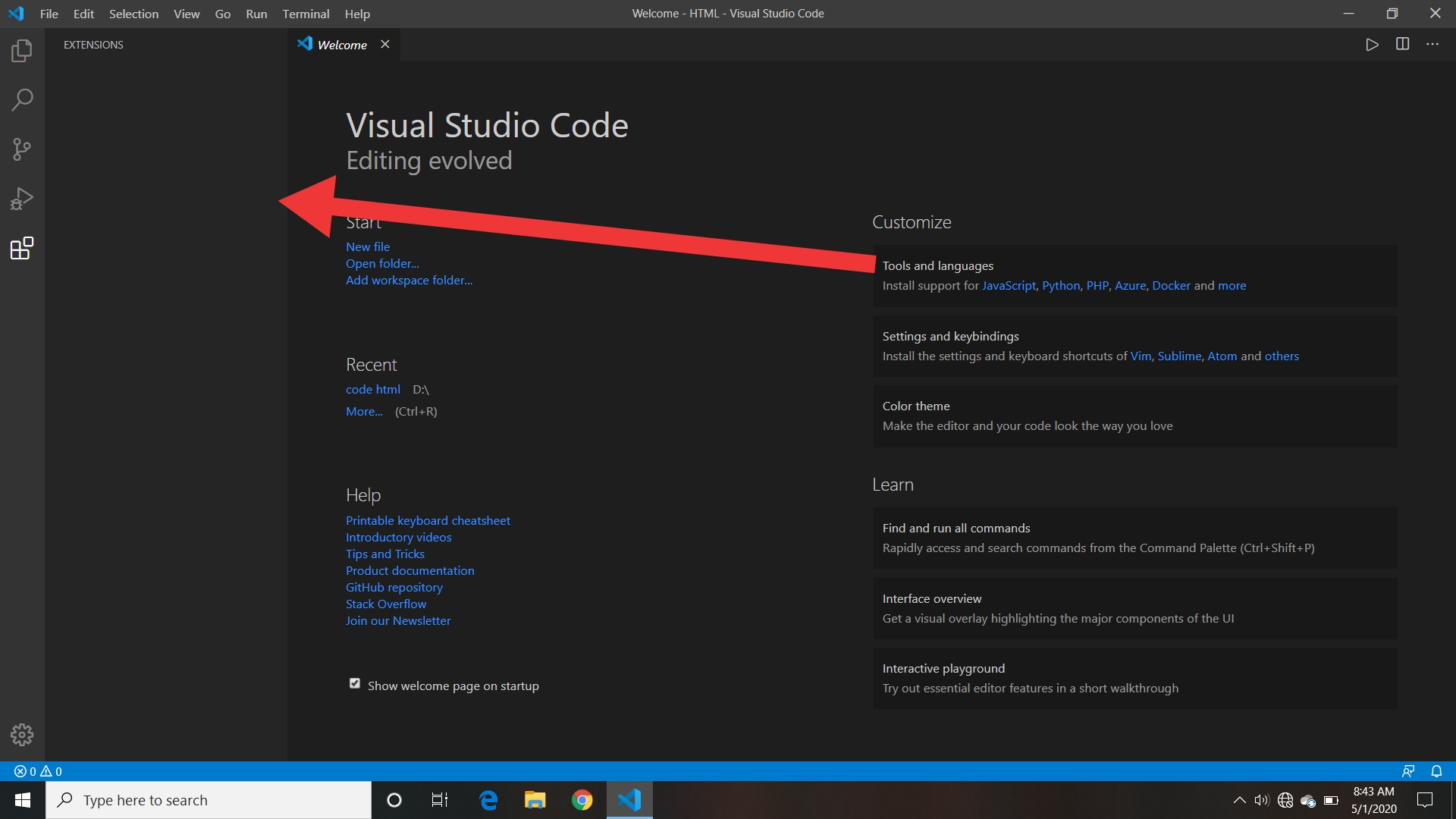extension bar not working . · Issue #100933 · microsoft/vscode · GitHub