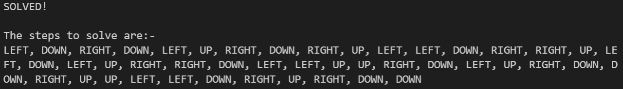 Artificial Intelligence Python codes for solving puzzles and problems