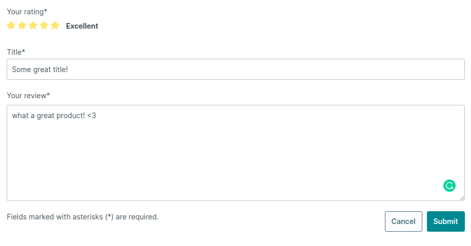 [FEATURE] Add review component on product page · Issue #1227 ...