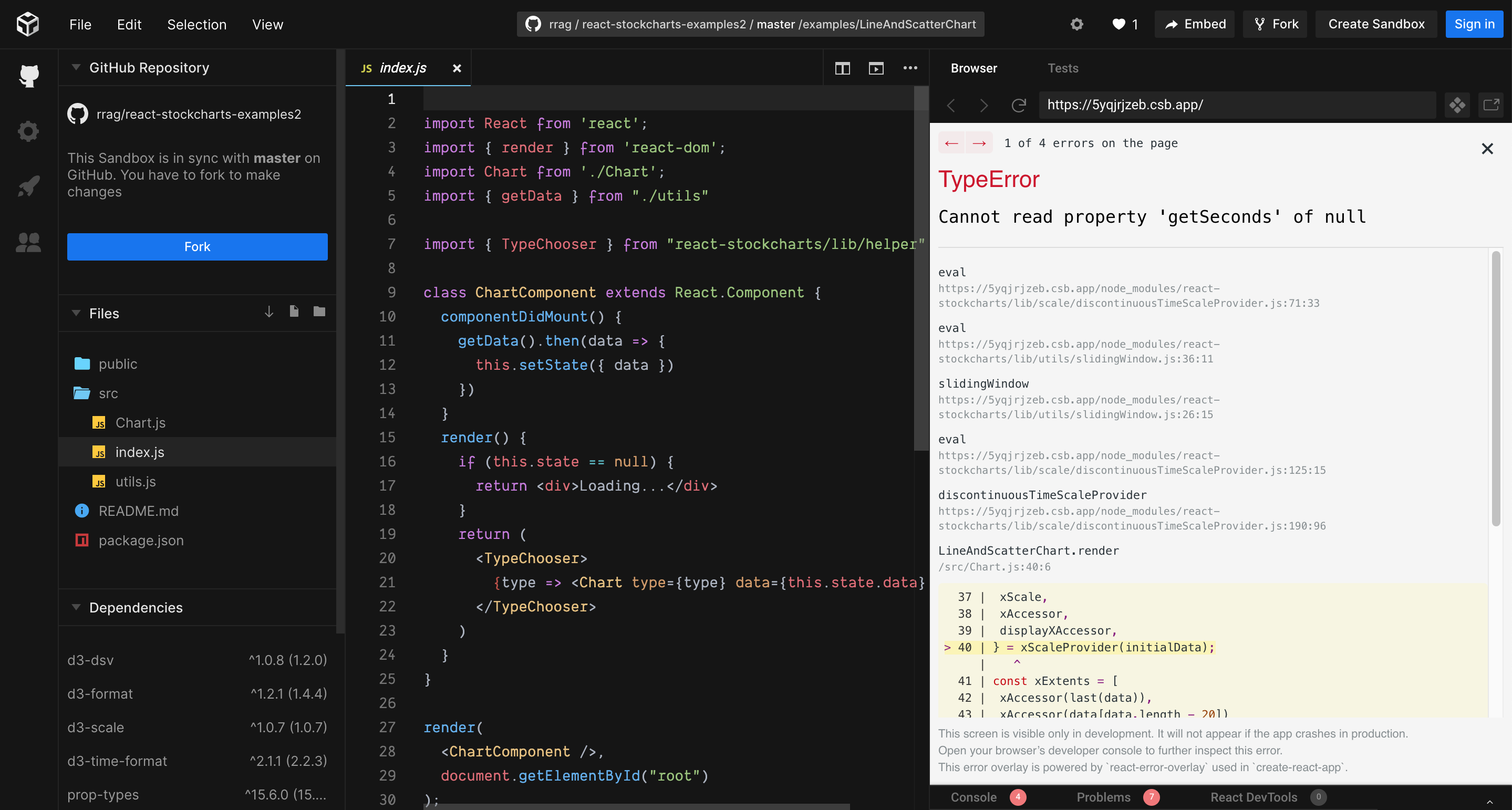 Line & Scatter codes example generates error · Issue #759 · rrag/react ...