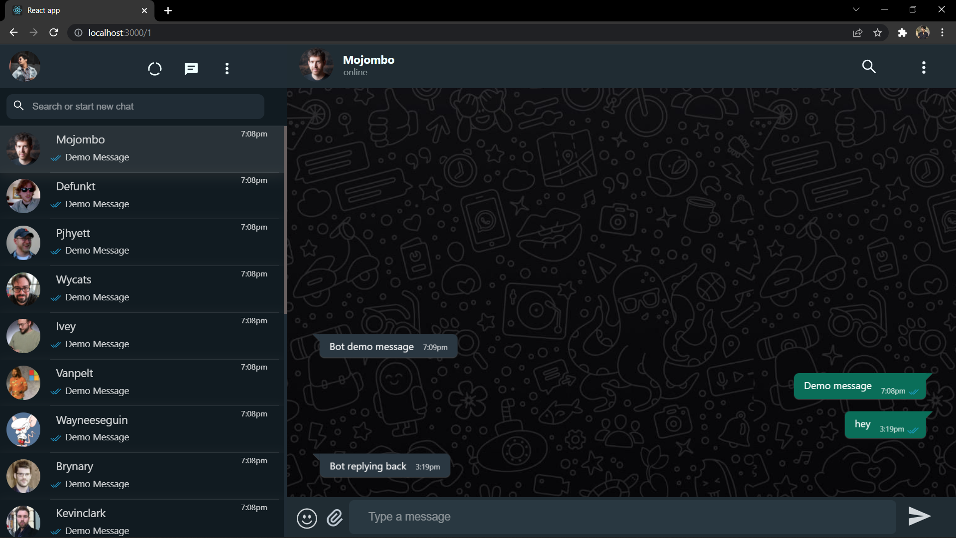 GitHub - nischithmk/whatsapp-clone