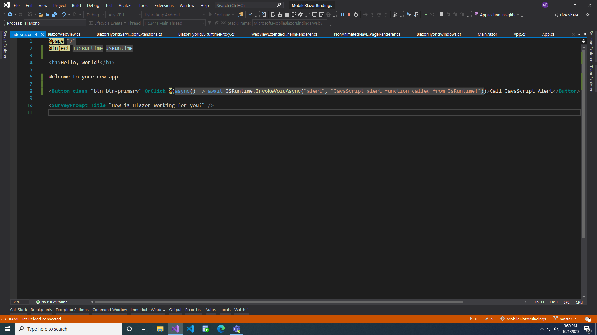 IJSRuntime injection as web-specific service · Issue #150 · dotnet ...