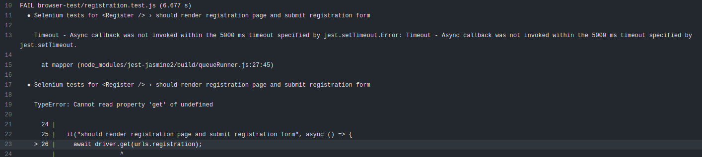 [CI] Driver is undefined in browser test · Issue #280 · openwisp ...