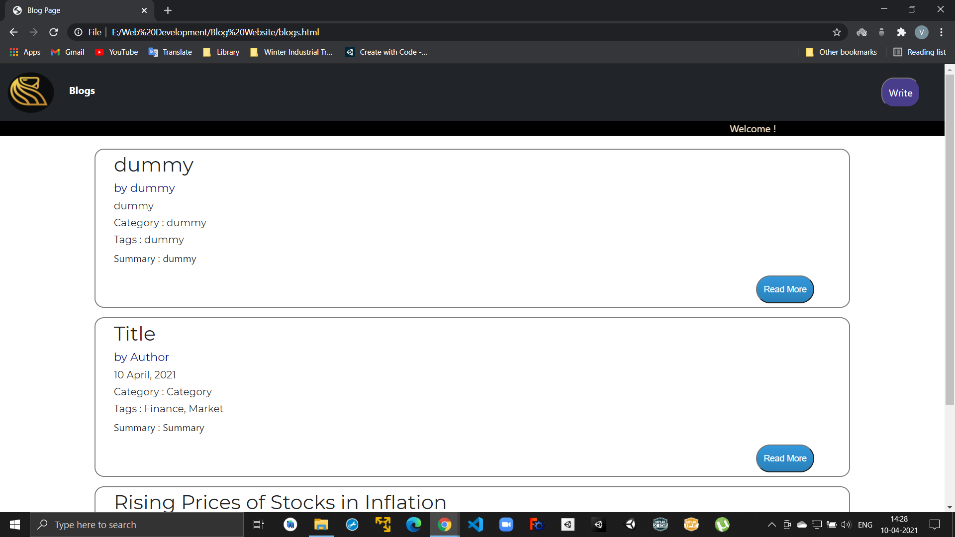 GitHub - VaradMash/blog_website: This repository contains the code for ...