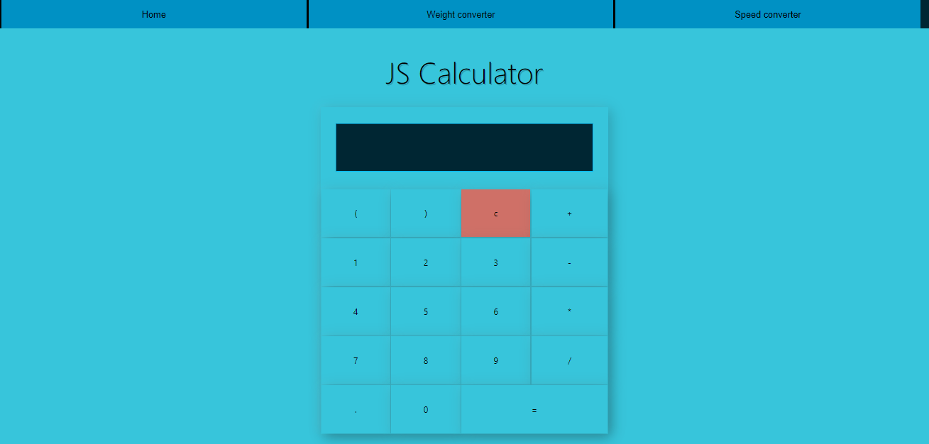 GitHub - dyaghas/js-calculator: A simple calculator and unit converter ...