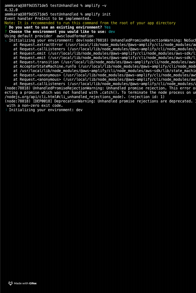 Respect Ctrl C During Amplify Init Or Amplify Push Issue 5666 Respect Ctrl C During Amplify Init Or Amplify Push Issue 5666