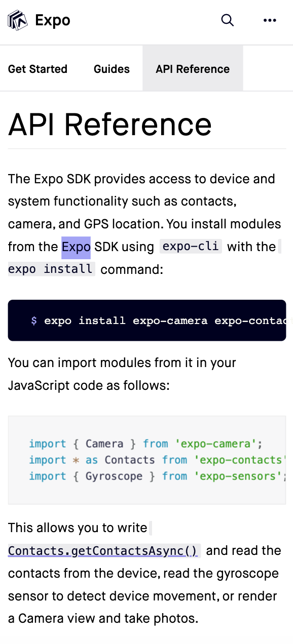 [docs] Inline code has no overflow on mobile · Issue #9329 · expo/expo ...