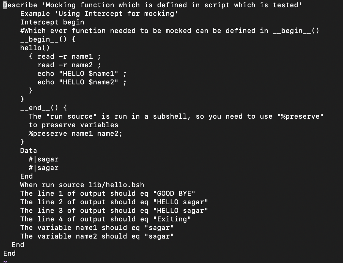 Intercepting the script as shown in documentation example isn't ...
