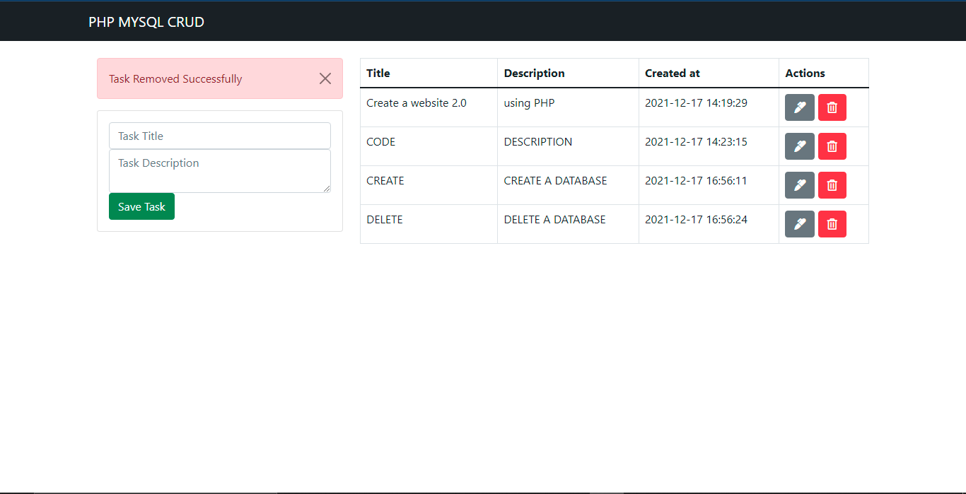 GitHub - Saynick/CRUD: CRUD realizado en PHP y MYSQL.