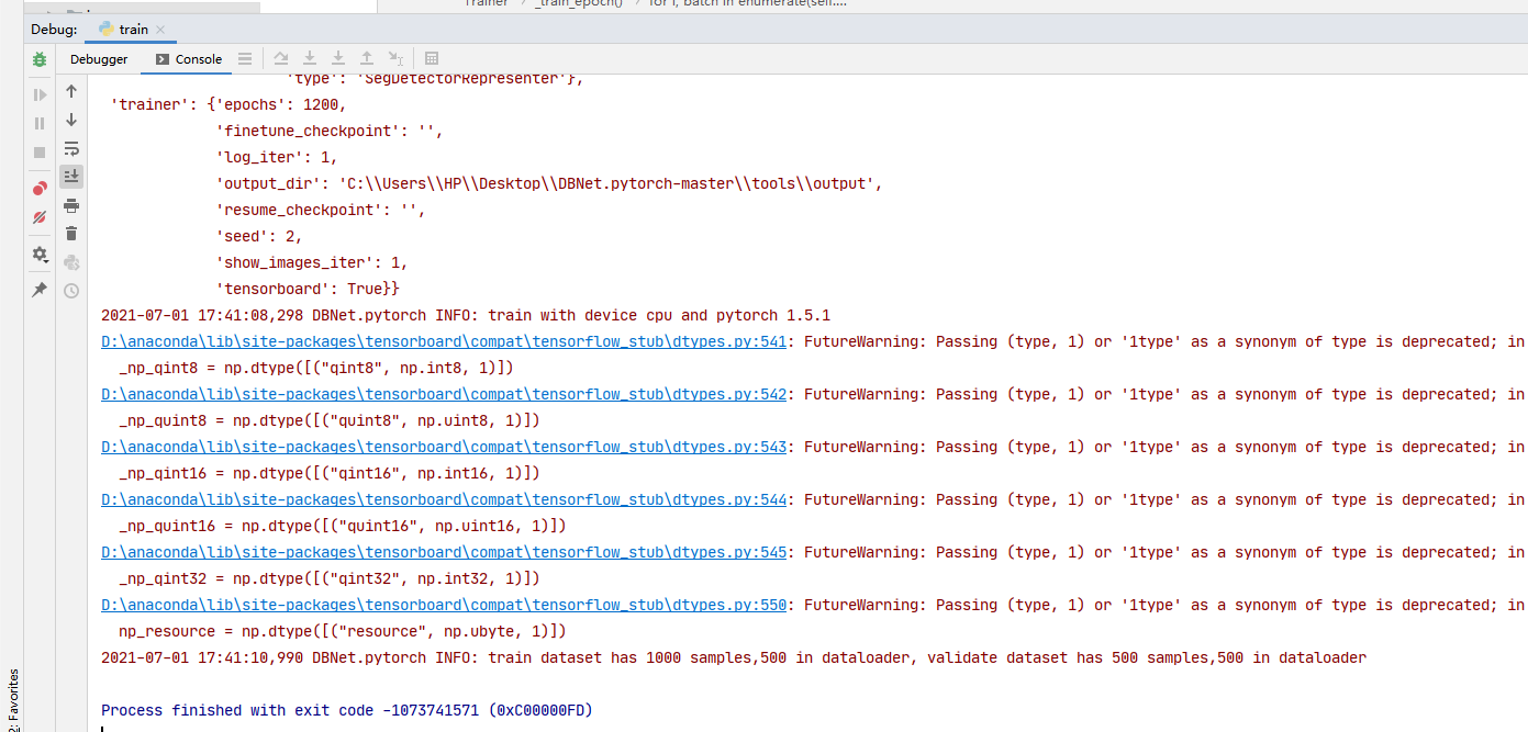作者您好：没有任何报错信息，然后代码自动停止 · Issue #125 · WenmuZhou/DBNet.pytorch · GitHub