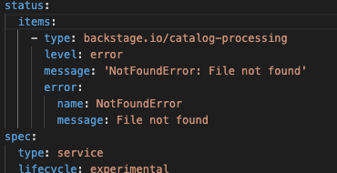 Status field not work · Issue #6783 · backstage/backstage · GitHub
